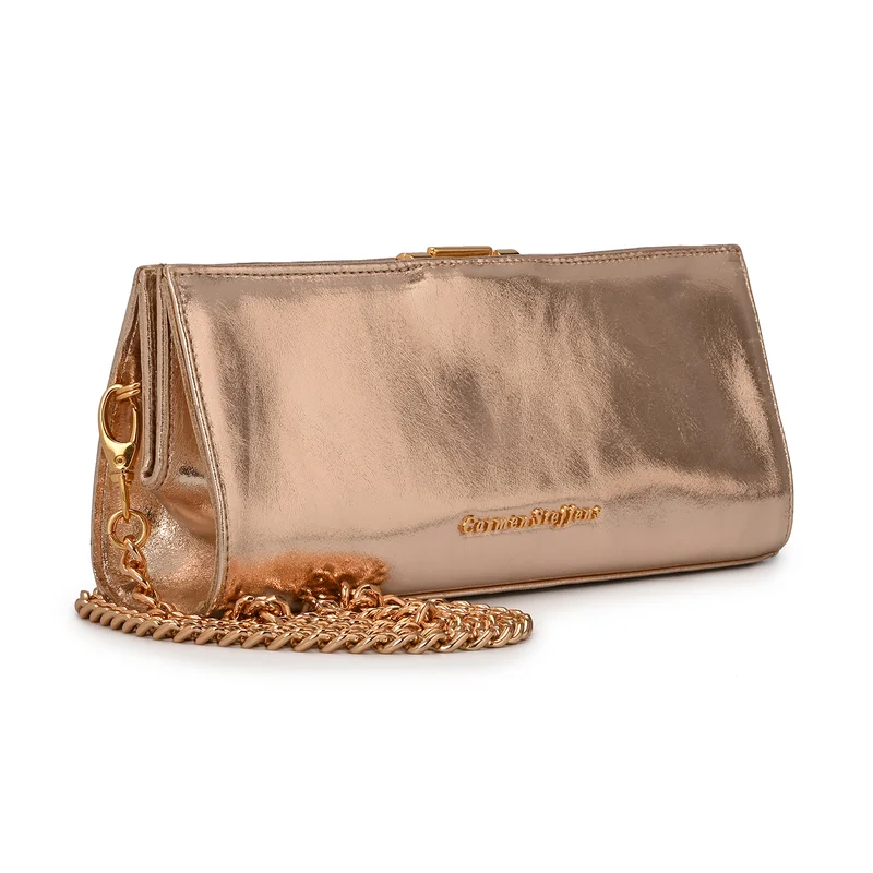 Carmen Steffens Gold Crossbody Bag Leather